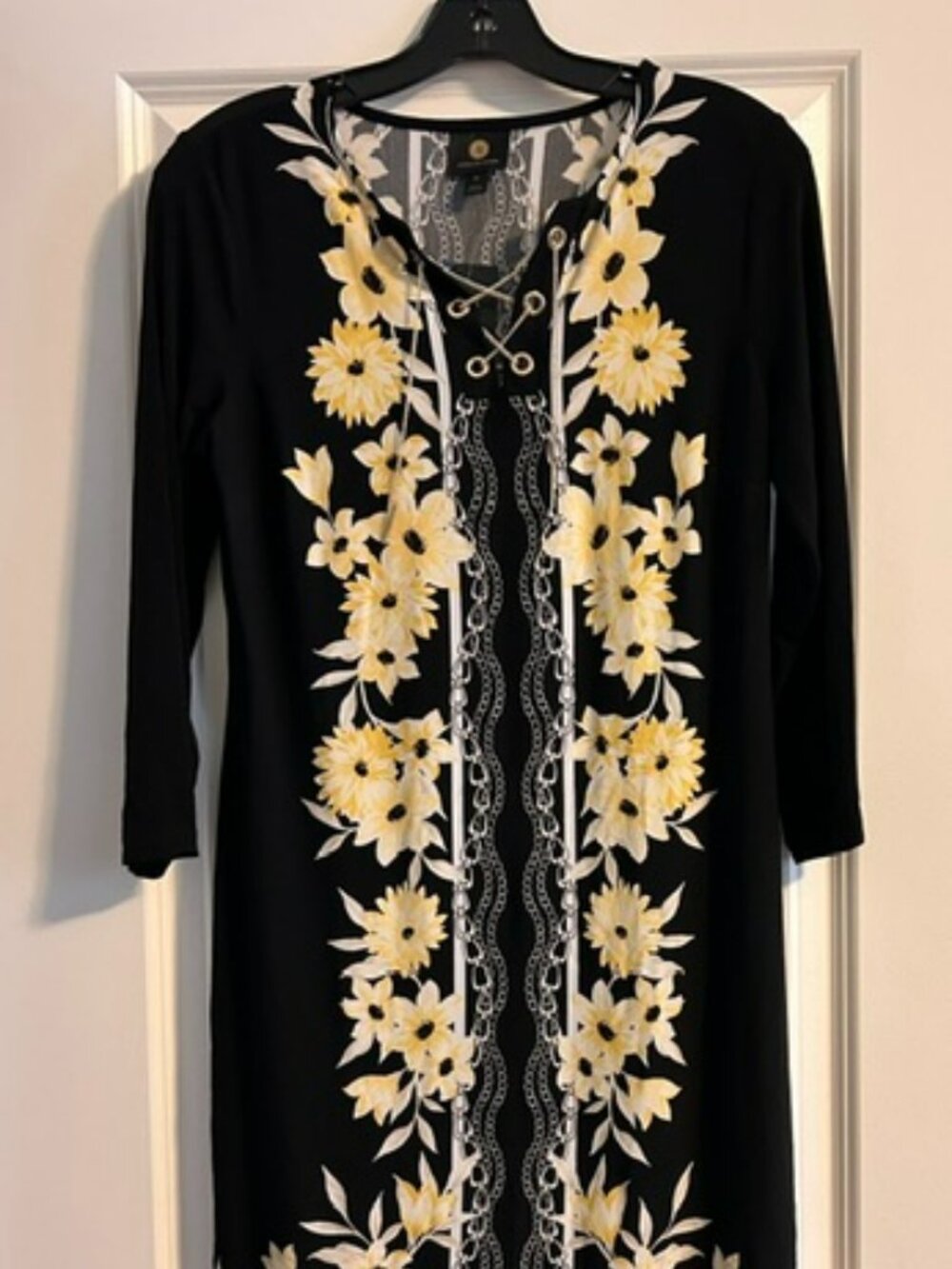 NWT JM Collection Chain Tie Floral Dress, Size XS